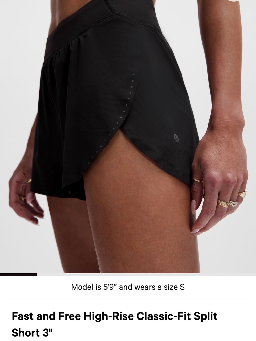 *NWT* Lululemon athletica size small Black fast and free High-Rise Shorts 3inch